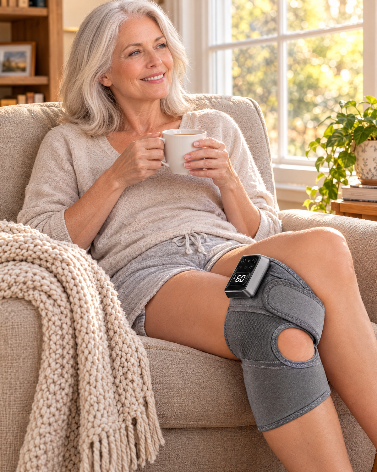 Relaxing with the Knee Warmer